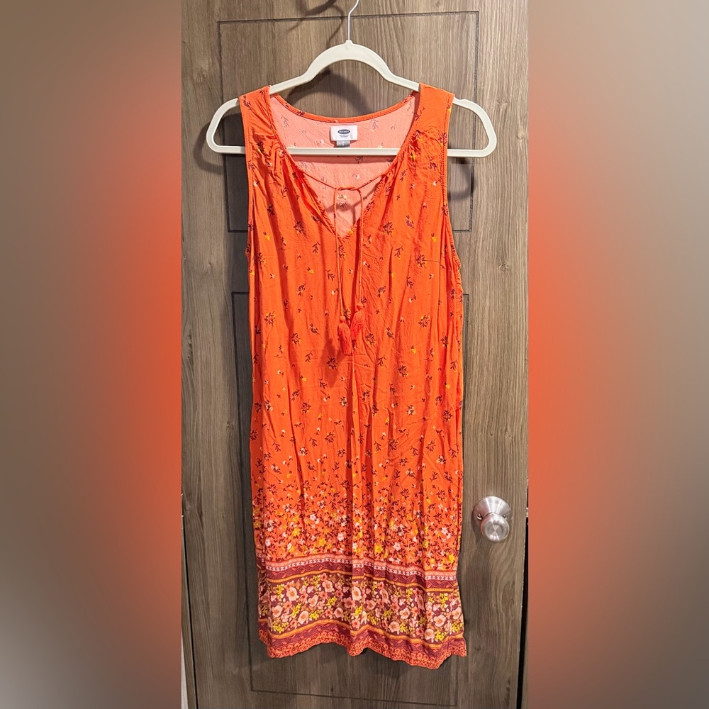 Old Navy Orange Floral Dress